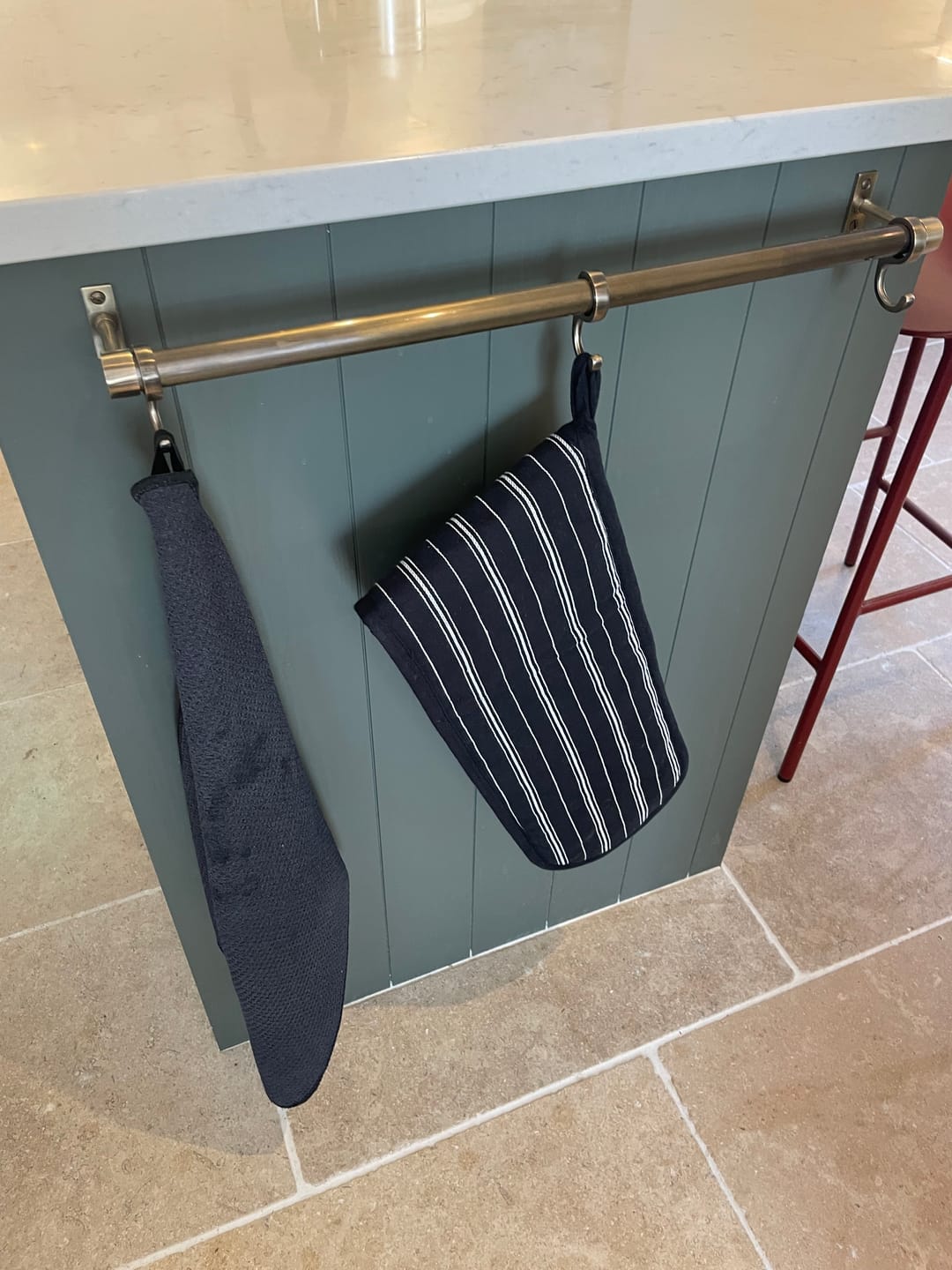 Customer photo review of Aged Brass Hanging Rail