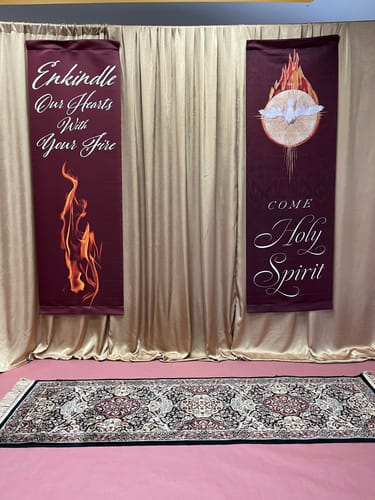 Customer photo review of Enkindle Our Hearts With Your Fire Banner