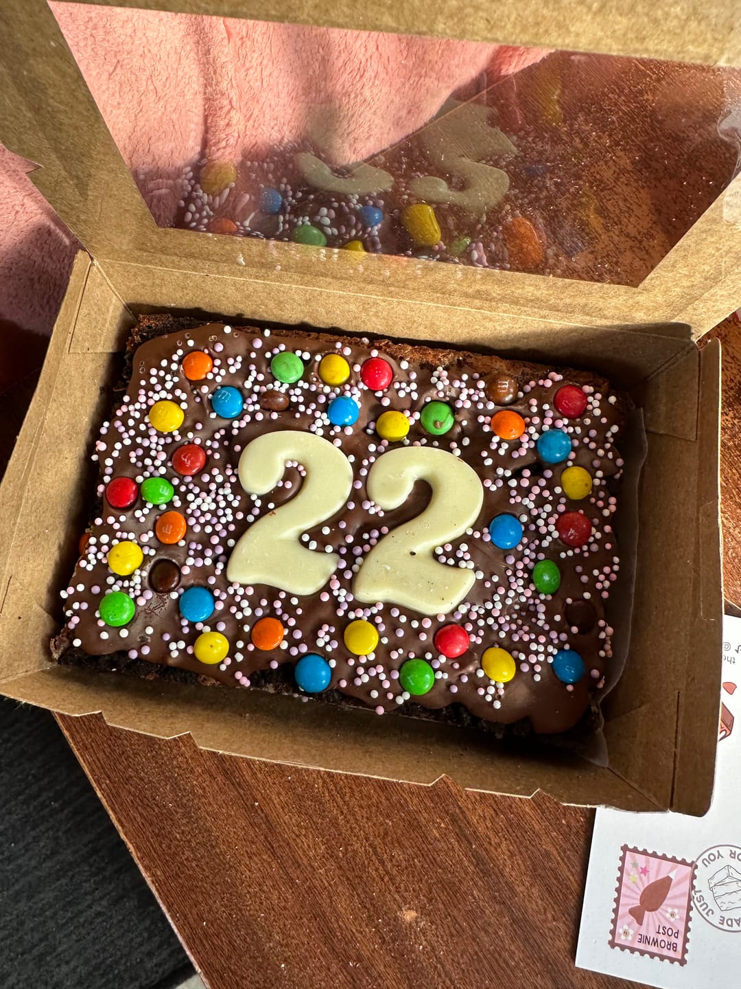 Customer photo review of Mini birthday brownie