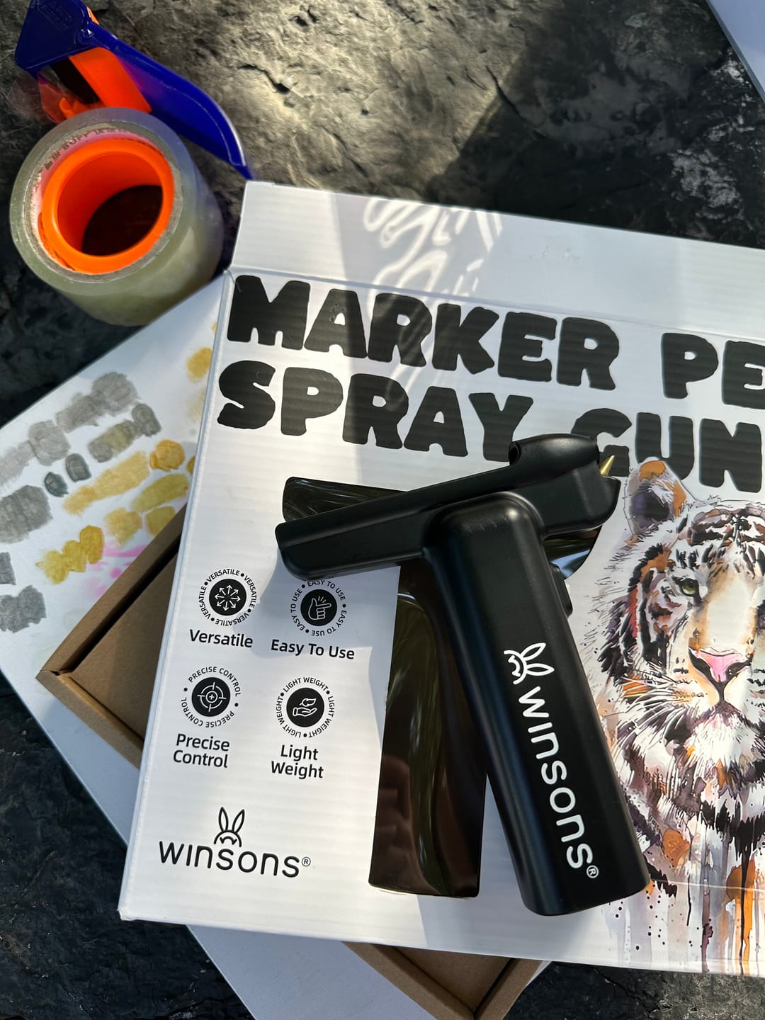 Customer photo review of WINSONS Electric Airbrush Marker