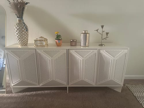 Customer photo review of Flycity 70 Inch Sideboard Buffet Cabinet with Storage for Entryway