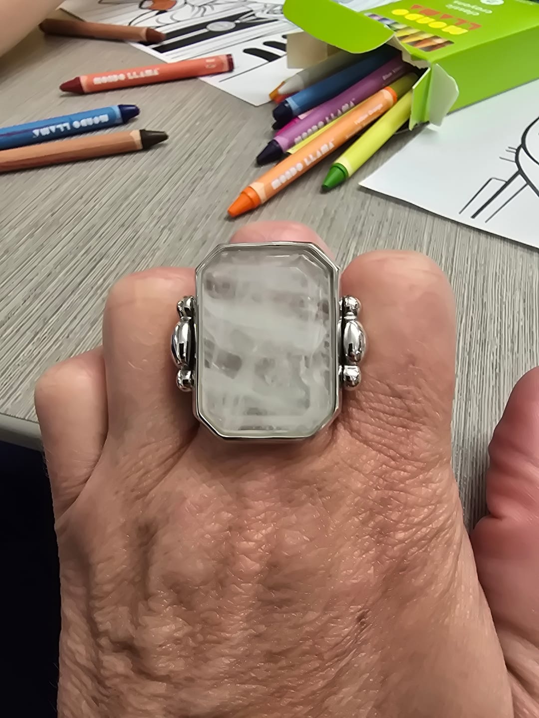 Customer photo review of Marique French Vintage Crystal Ring