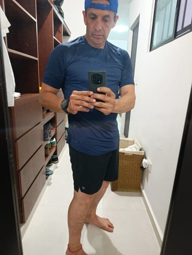 Customer photo review of Artial Performance Tee - Navy Blue