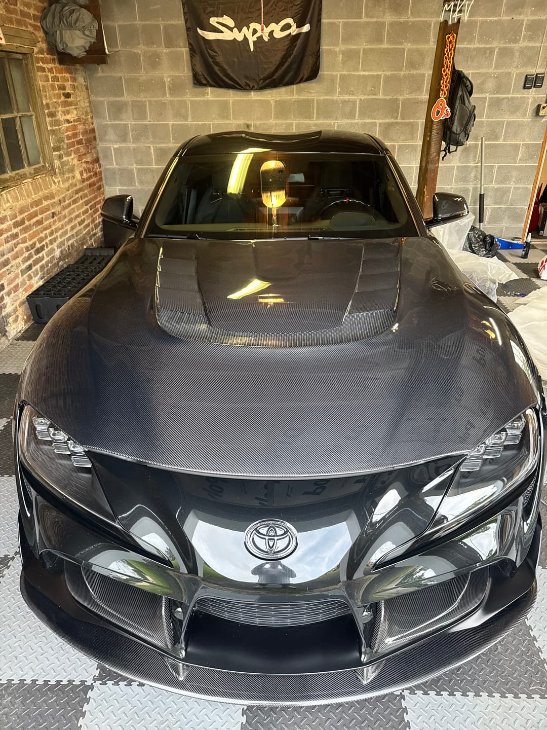 Customer photo review of 2020-Up Toyota GR Supra Bumper Hood