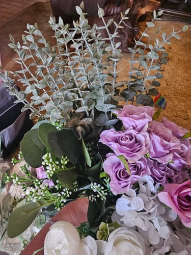Customer photo review of Bulk Mixed Artificial Greenery Stems for Wedding Floral Arrangement Centerpiece Wholesale