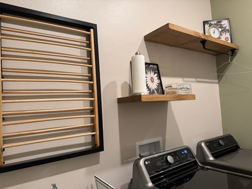 Customer photo review of Rustic Floating Shelves