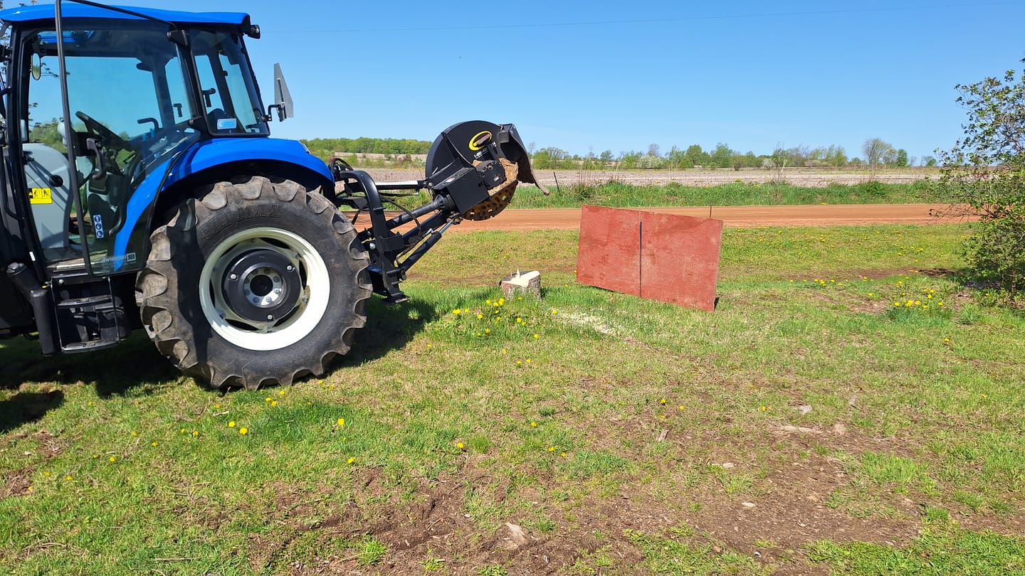 Customer photo review of Quick Stump-Away - 3-Point Stump Grinder