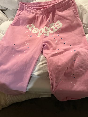 Customer photo review of Sp5der OG Web Sweatpants Pink