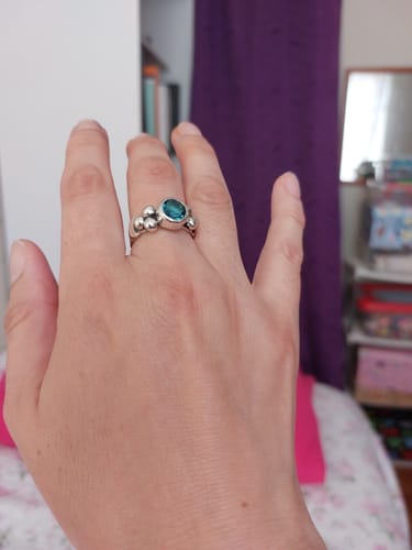 Customer photo review of Anillo Elisa Lunar Apatita