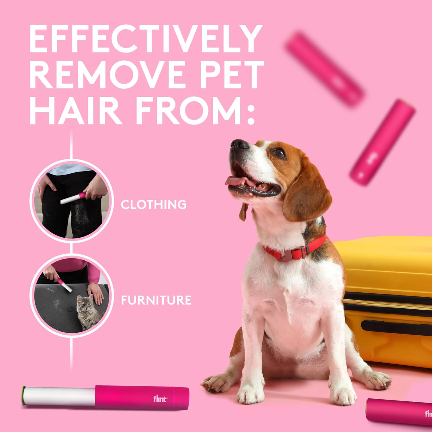 Customer photo review of Flint Mini Lint Roller – Pink – 90 Sheets (Value Pack)