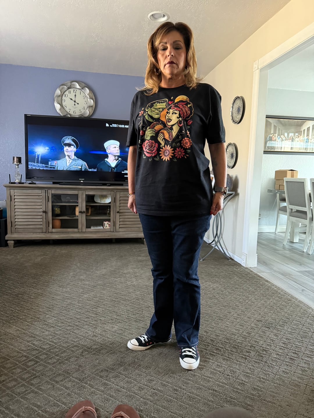 Customer photo review of True Love Franky & Liz Taco T-Shirt