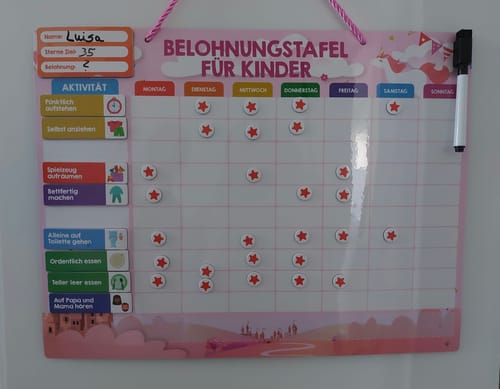 Customer photo review of Edubini Magnetische Belohnungstafel