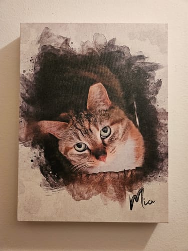 Customer photo review of Personalized Pet portrait