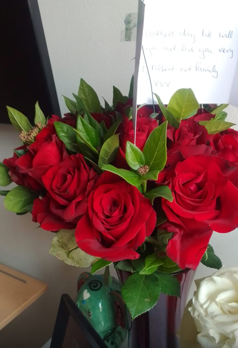 Customer photo review of Scarlet Affection Red Rose Bouquet