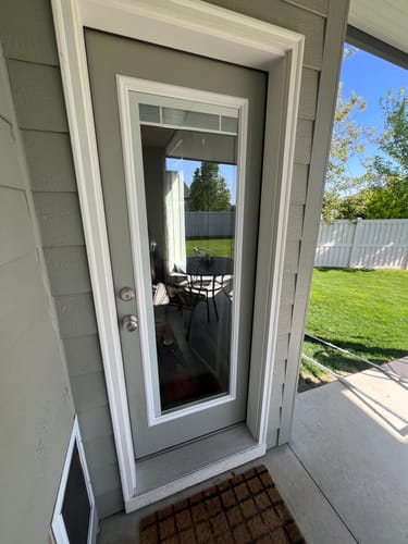 Customer photo review of Raise & Lower Blinds Glass and Frame Kit (Full Lite)