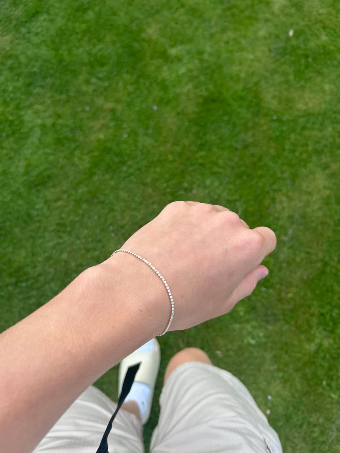 Customer photo review of 1.5mm Tennis Bracelet - White Gold