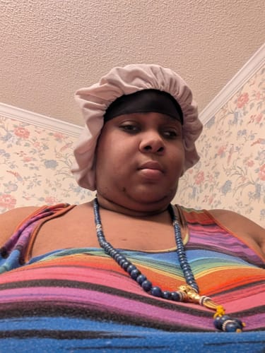 Customer photo review of Lapis Lazuli Third Eye Mala