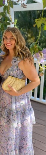 Customer photo review of Barcelona Midi in Lilac by Mac Duggal - RENTAL