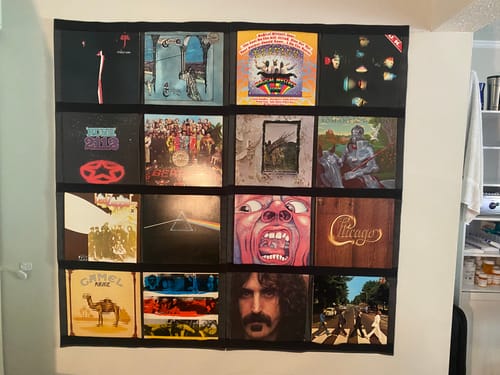 Customer photo review of 12" Vinyl Record Display Frame - LP Wall Storage