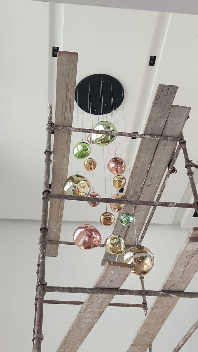 Customer photo review of Tambora Lava Pendant Light(MixedSizes), Bulb Version
