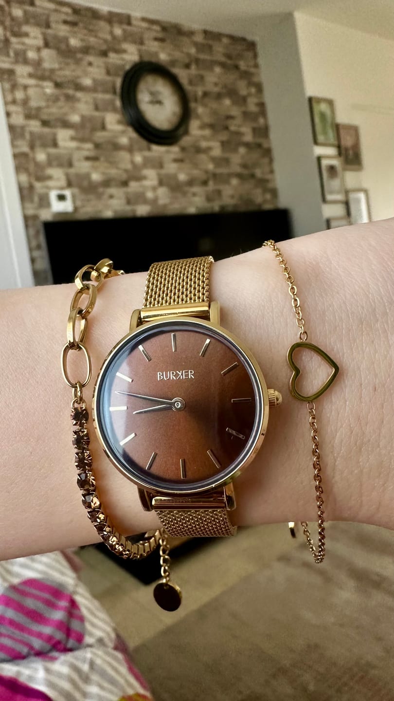 Customer photo review of Jade Gold Brown Bracelet