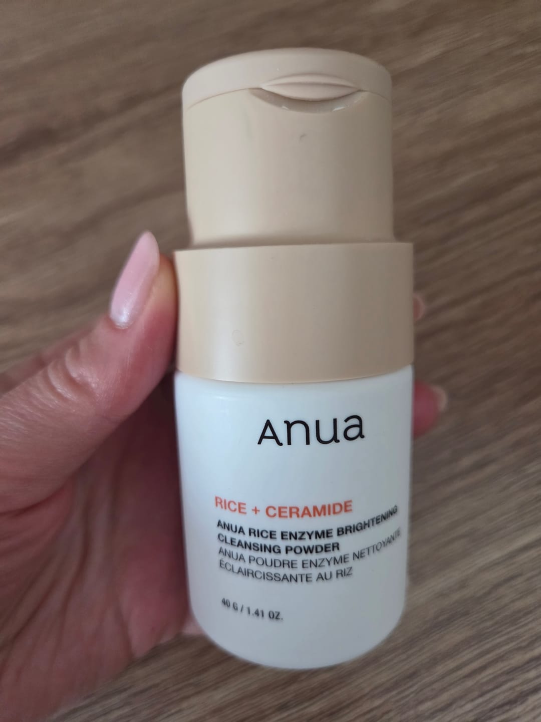 Customer photo review of Enzīmu pūderis ar rīsiem mirdzuma piešķiršanai ādai Anua Rice Enzyme Brightening Cleansing Powder