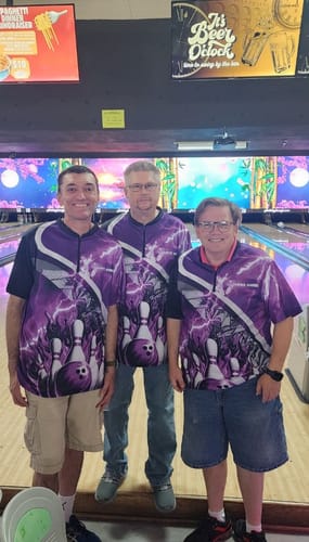 Customer photo review of Maxcorners Thunder Breaker Bowling Jersey Multicolor Options Personalized Name, Team Name 3D Shirt