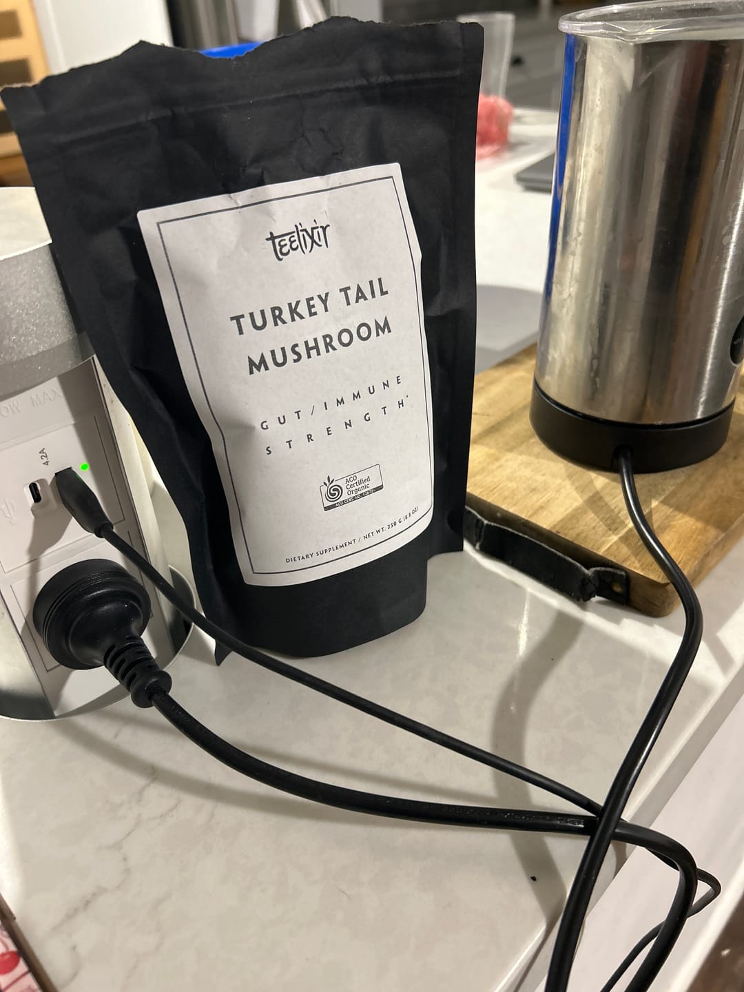 Customer photo review of Teelixir Organic Turkey Tail Mushroom