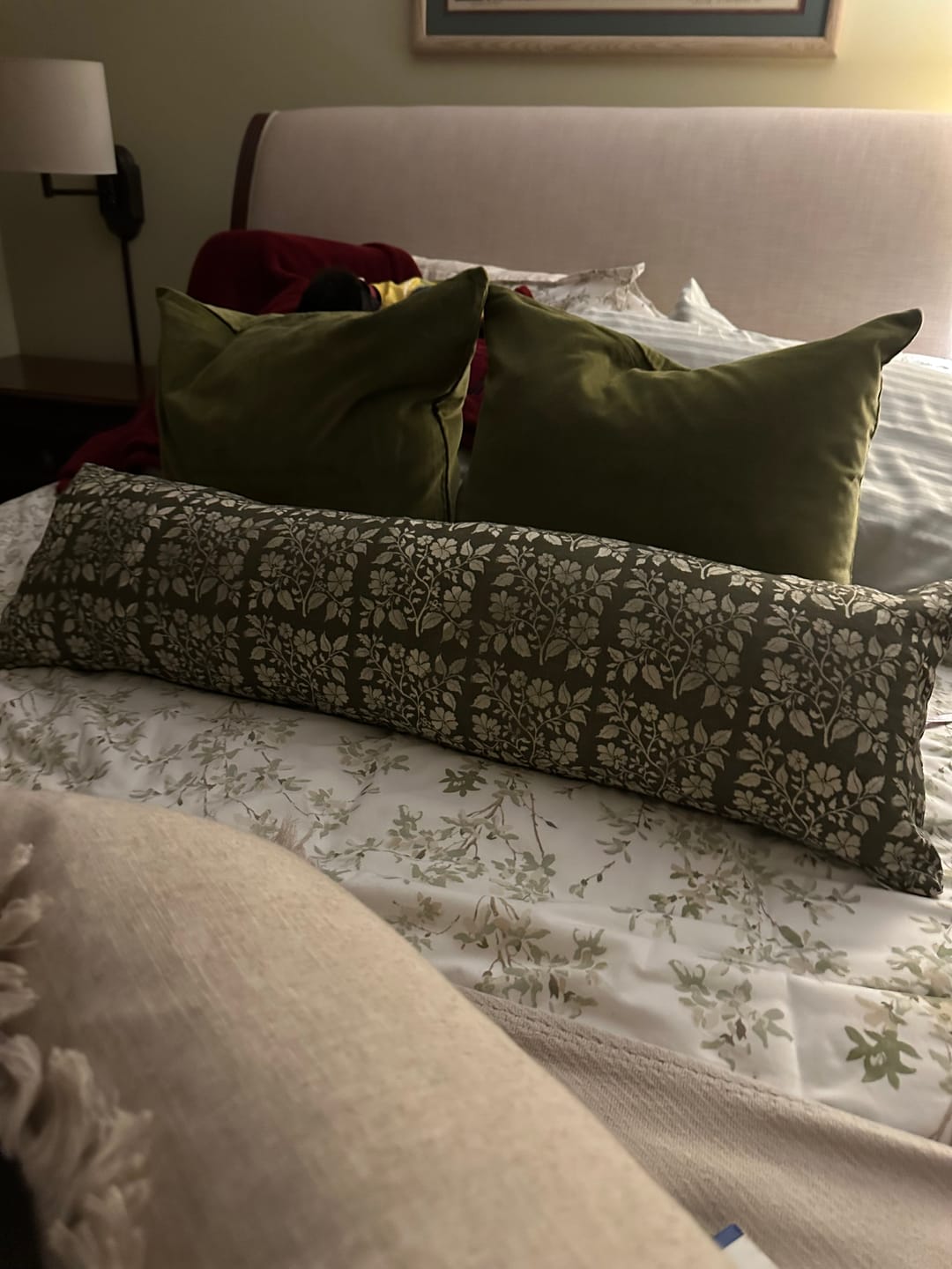 Customer photo review of Evergreen Floral in Linen Double-sided - lumbar - 12x20" | 12x40"