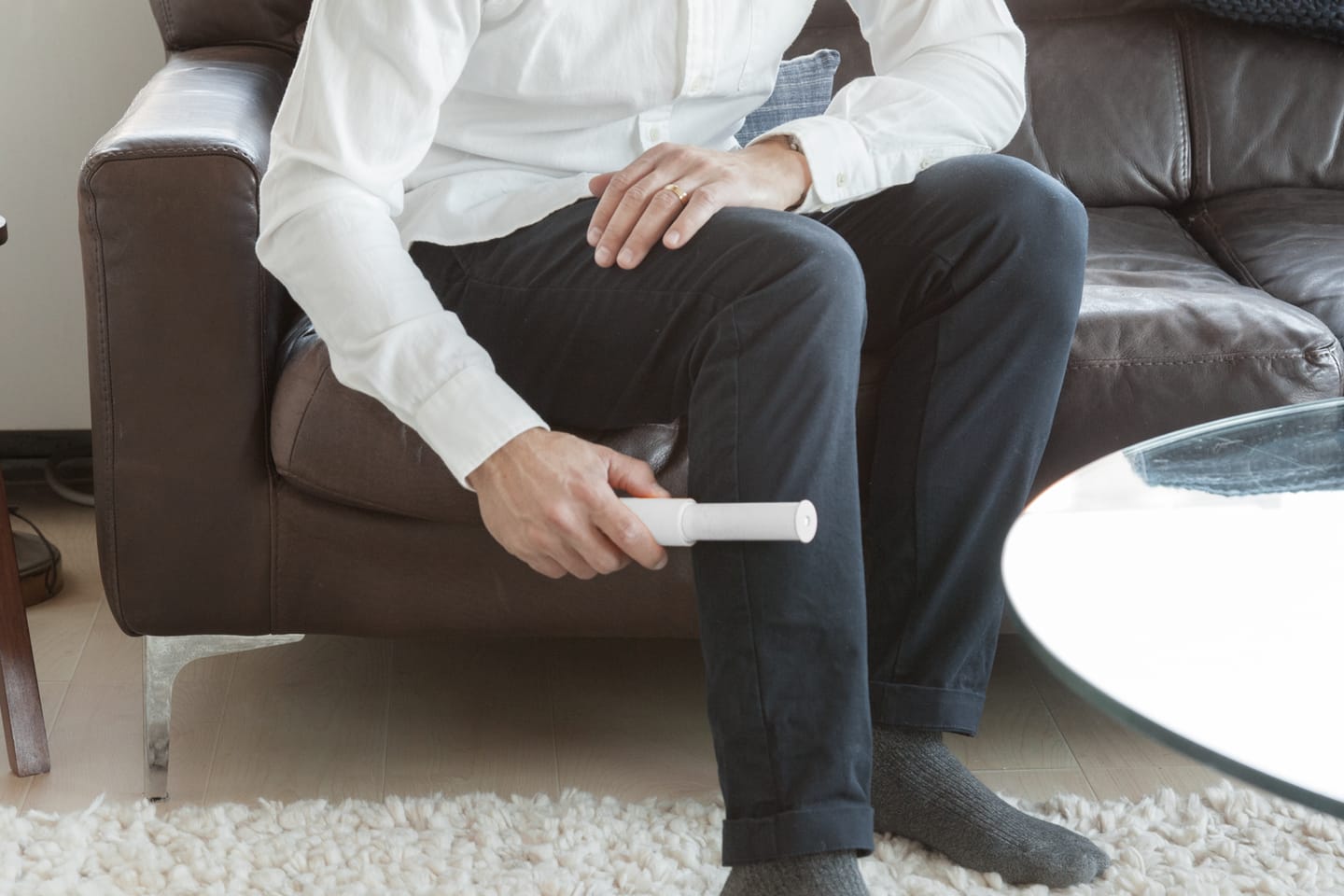 Customer photo review of Flint Mini Lint Roller – White – 30 Sheets