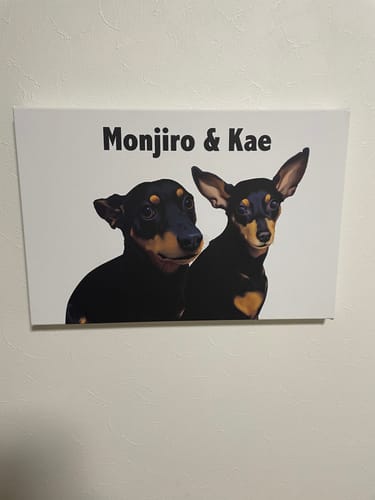 Customer photo review of Petcanvaオーダーメイド ペット似顔絵