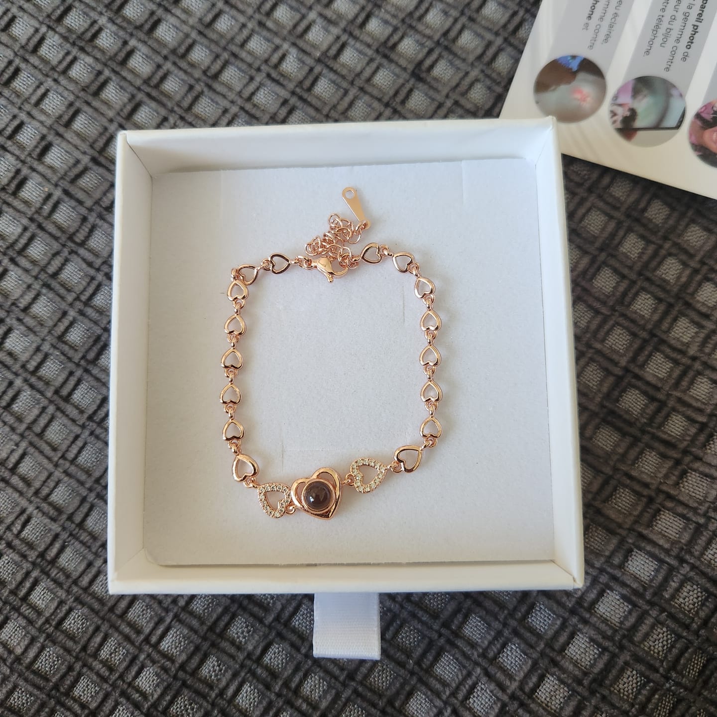 Customer photo review of Hearts Photo Bracelet