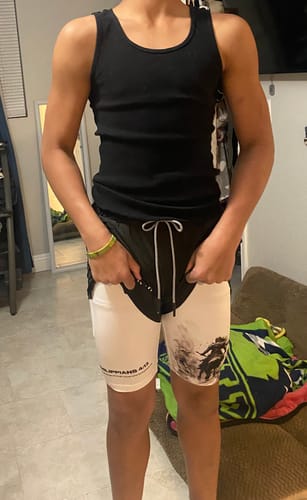 Customer photo review of Philippians 4:13 Warrior Performance Shorts