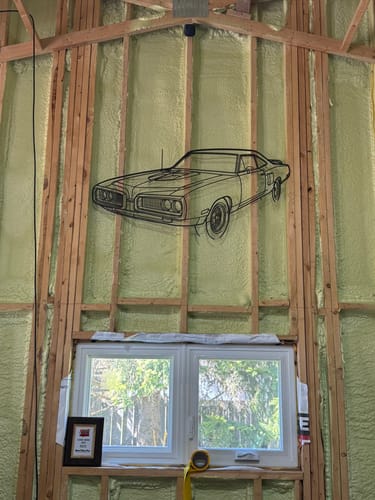 Customer photo review of Your Custom Car Silhouette Metal Wall Art