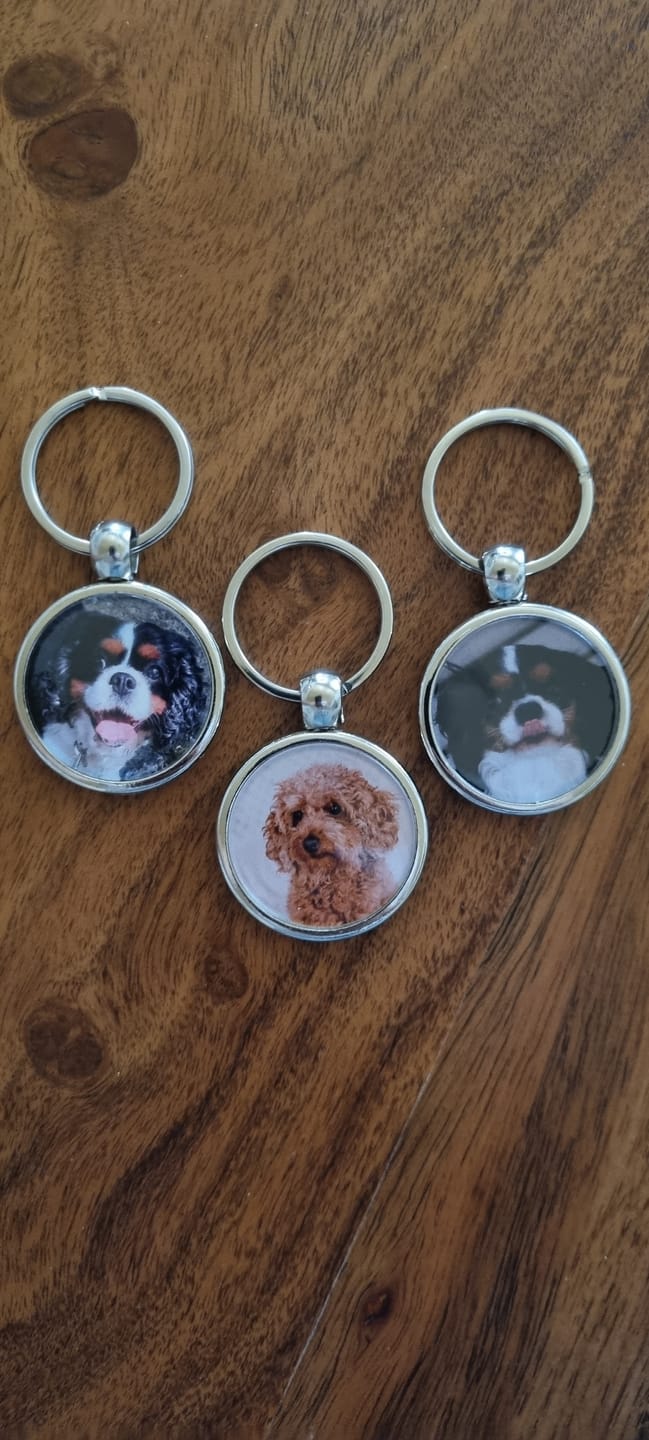 Customer photo review of Schlüsselanhänger-Bundle Rund 3x dein Foto für nur 19,90 €
