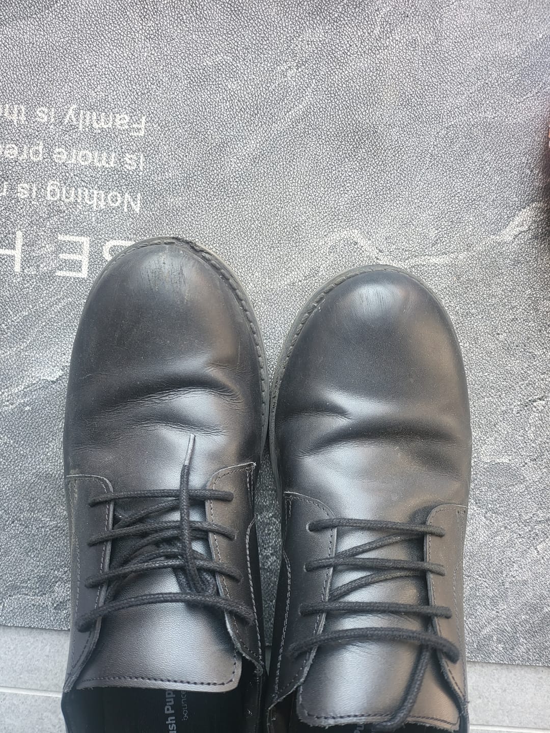 Customer photo review of Black Bruno XL Senior School Shoes