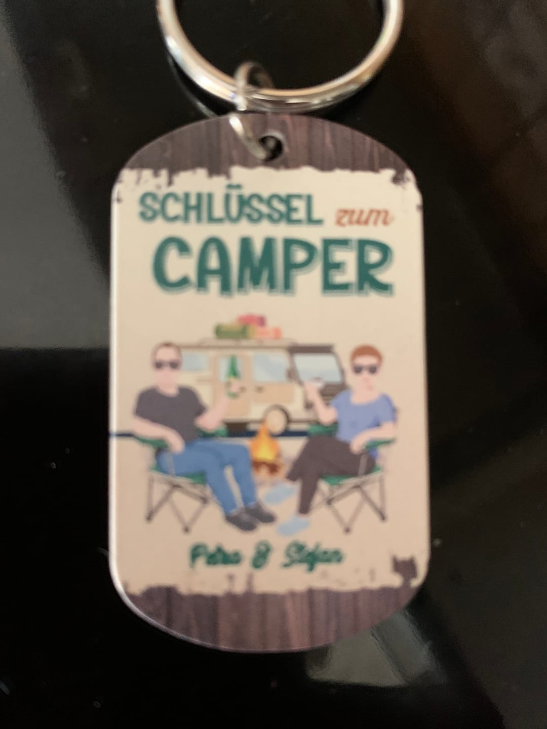 Customer photo review of Camping Couple - Personalisierter Schlüsselanhänger