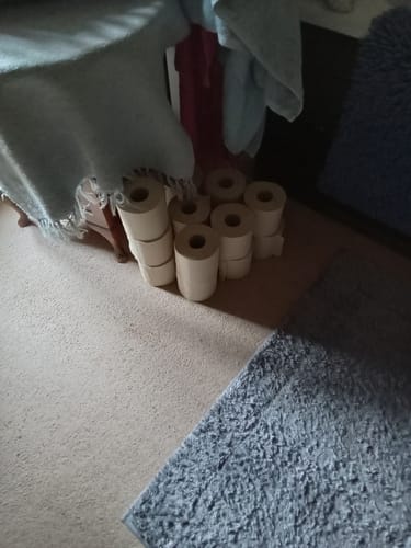 Customer photo review of Unbleached Toilet Paper