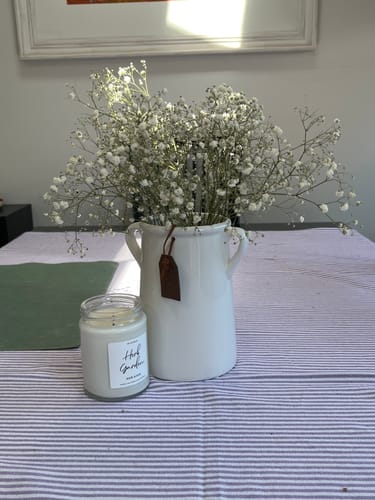 Customer photo review of White Ceramic Vase with Handles