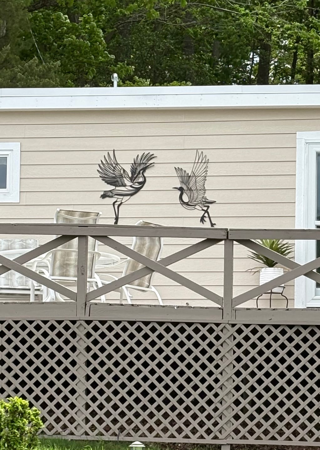 Customer photo review of Sandhill Crane Metal Wall Art (Set of 2)
