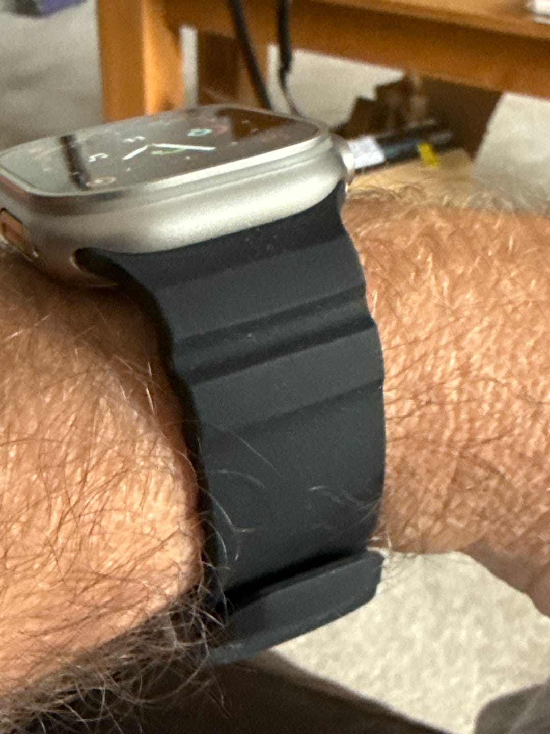 Customer photo review of Sport Soft Silicone and Titanium Buckle Strap for Apple Watch