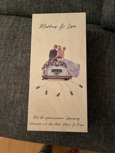 Kundenbewertung mit Foto zu Leonardo Gläser mit Gravur - Hochzeitsauto & Wedding Love als Set