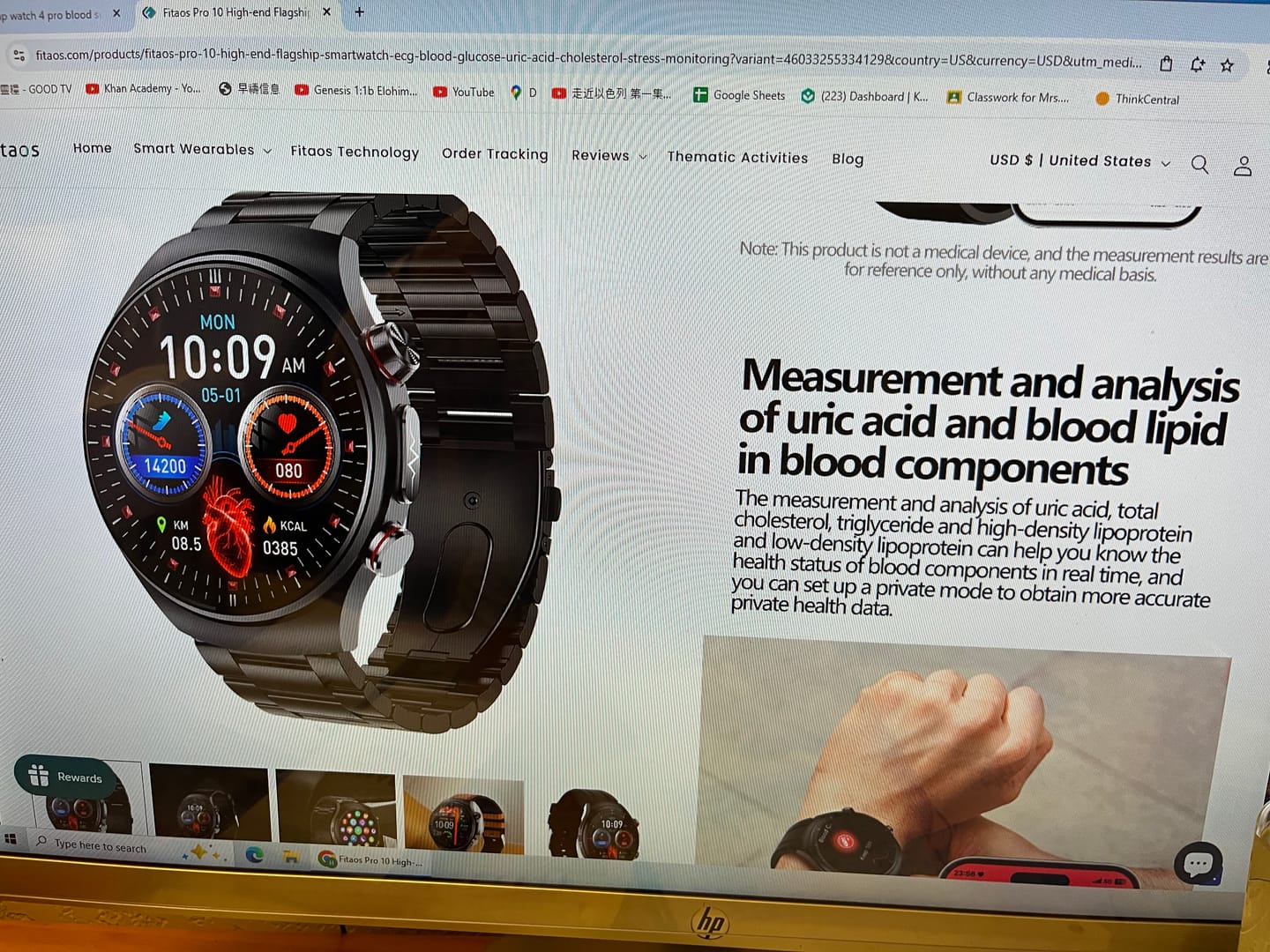 Customer photo review of Fitaos PRO 4 Glucose & ECG Smartwatch - One-Tap Health Check