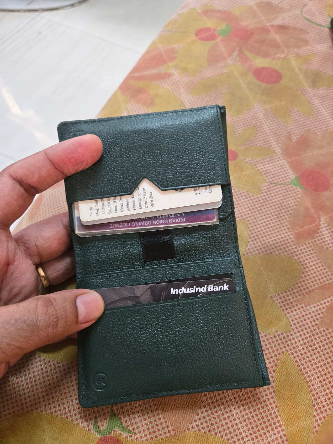 Customer photo review of Verdant Dual Compartment Bi-Fold Wallet