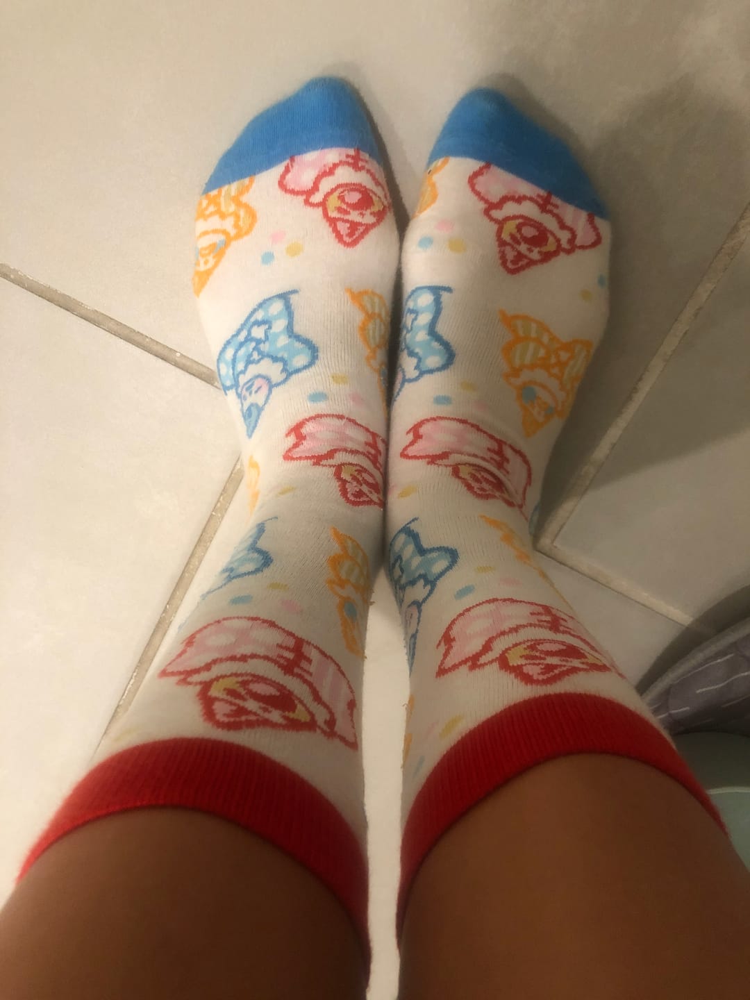 Customer photo review of Cute Lil Clown Socks!