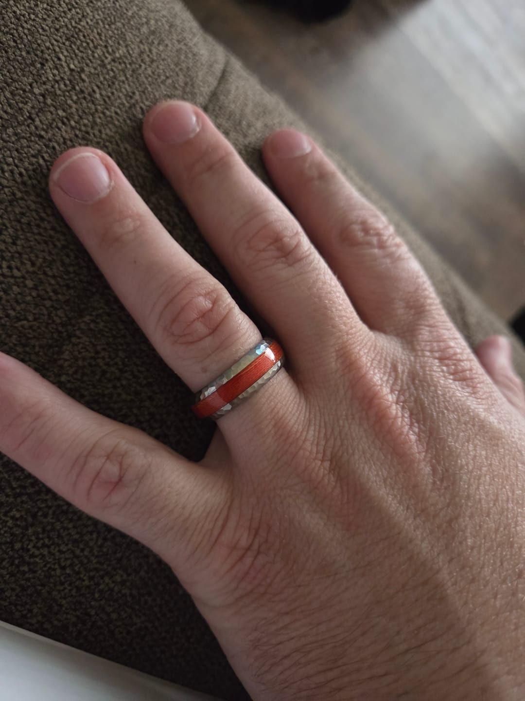 Customer photo review of Fishing Line Ring - Orange