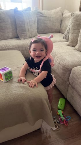 Customer photo review of Baby Head Protection Backpack