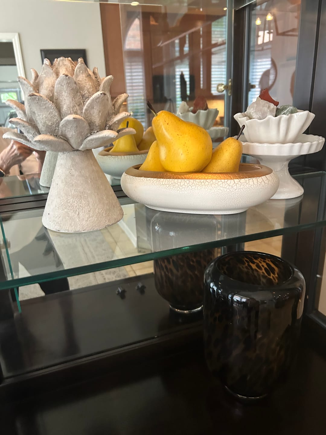 Customer photo review of Faux Stone Artichoke Finials