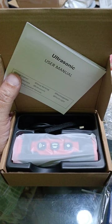 Customer photo review of Anti Bark Dog Repeller Ultrasonic Rechargeable Dog Training Device