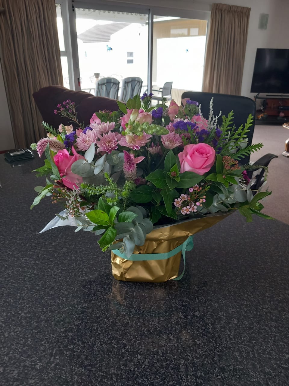 Customer photo review of Harmony Flower Arrangement